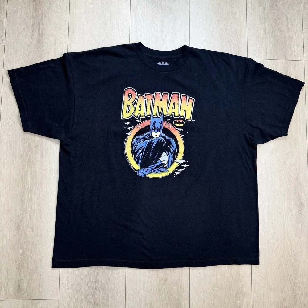 Batman DC Comics Mens 4XL‎ Black Graphic T Shirt Logo Print Cotton Movie Tee
